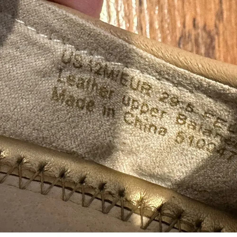 Sam Edelman Girls Felicia Leather Ballet Flats Beige - Size 12 Casual Comfort